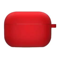 Силиконовый футляр с микрофиброй для наушников Airpods Pro 3 Красный / Red