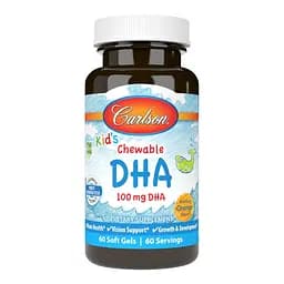 Жирні кислоти Carlson Labs Kid's Chewable DHA, 60 капсул
