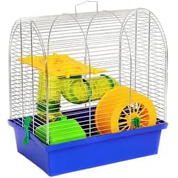 Клітка для гризунів Лорі Бунгало 2 Люкс, 47х30х62 см, фарба, в асортименті (К-Л009)