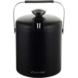 Ведро для льда Kamille с крышкой 1.3 л черное (KM-7767)