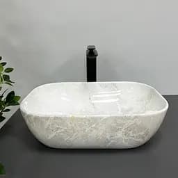 Умивальник VBI Ravenna light stone накладний VBI-011206, Сірий - мініатюра 2