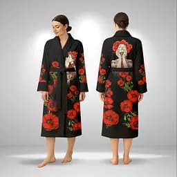 Кімоно жіноче з плюшевого велюру Mystic Blossom 29495 L