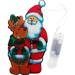 Новогодняя LED декорация Devilon Дед Мороз и Олень 25х13.5 см (640331)