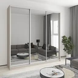 Шкаф-купе трехдверный MebelStar Комбо AL 3 Зеркала 240x60x240 см Кашемир (MBS-2214)