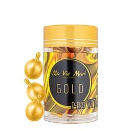Капсули для сухого ламкого волосся Ma Vie Mar ProVitamin Gold золоті, 30 капсул (MVM3650)