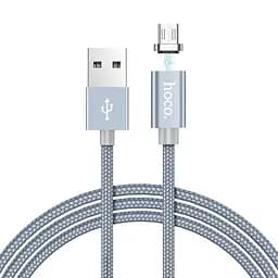 USB кабель Hoco U40a Magnetic MicroUSB 1 м магнитный в усиленной оплетке