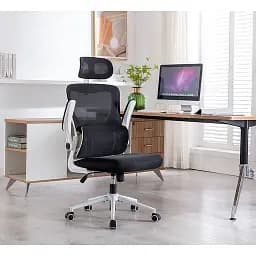 Офісне крісло GT Racer X-5728, чорно-біле (X-5728 White/Black) - мініатюра 14