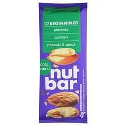 Батончик Beginnings Ореховый с с семечками 35 г