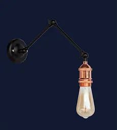 Бра настінне Levistella 752WZ1206-1, E27, 60W, розове золото, чорне кріплення, для дому - мініатюра 2