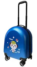 Дитяча валіза D01 Blue Pup mini XS полікарбонат-ABS 46x34x23 см