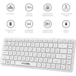 Клавіатура OfficePro бездротова біла (SK790W) - мініатюра 11