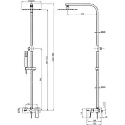 Душова система Topaz Odiss TO 18202-H66-BL - мініатюра 5
