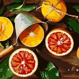 Набор для росписи по номерам Апельсиновый взрыв, Strateg, 40x40 см, SK028