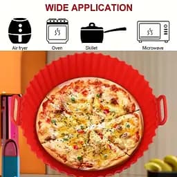 Кругла силіконова форма для аерогрилю, духовки та мультипечі 22х22 см, Kitchen Master Зелений 87961 - мініатюра 9