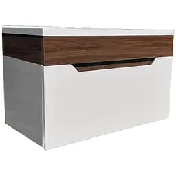 Тумба Мойдодир Colibri 80-А з умивальником Cosmo 80 підвісна французський горіх з білим Венге