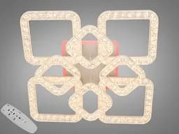 Потолочная светодиодная люстра с пультом, подсветкой, димером, 130W, белая