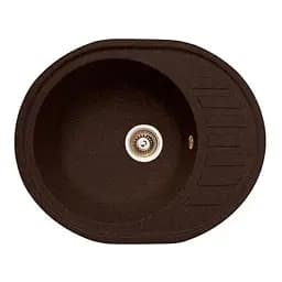 Кухонная мойка из искусственного камня овальная WiZ №11 620х500 мм (Шоколадная)