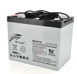 Аккумуляторная батарея AGM RITAR RA-1270G 12V 70Ah - мініатюра 1