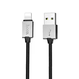 USB Cable Hoco U49 Refined Steel Lightning Black 1.2m