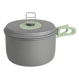 Набір посуду Bo-Camp Explorer XL 4 Pieces Hard Anodized Grey/Green (2200249), Сірий - мініатюра 2
