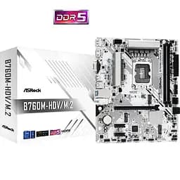 ASRock B760M-HDV/M.2 (1700/B760, 2*DDR5, 1xPCIex16, 4xSATA, 2xM.2, 2.5GLan, 7.1ch, mATX) - мініатюра 5