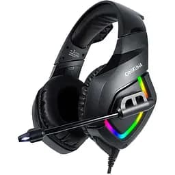 Наушники Onikuma Gaming with LED K1-B с подсветкой черные