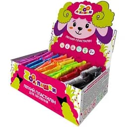 Пластилин легкий Зірка Zooлипашки шоу-бокс Баранчик 140213 (шоу-бокс 14 цветов, 56 стиков по 6 г)