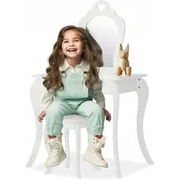 Дитячий туалетний столик Chomik ELSA з дзеркалом + стілець бірюзовий - мініатюра 4