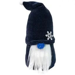 Новорічний Гном Strateg великий 22 см синій (60608)