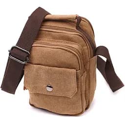 Практична невелика чоловіча сумка із щільного текстилю Vintage 14,5х19х10,5 см sum0028943