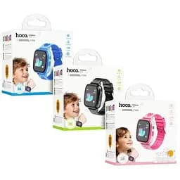 Дитячий смарт-годинник Hoco Y100 Children Watch With Call Function Black - мініатюра 6