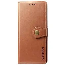 Кожаный чехол-книжка GETMAN Gallant (PU) для Oppo A58 4G Коричневый