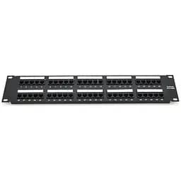 Патч-панель 19" телефонна 1U, 50xRJ-45, Cat.3, DUAL type Voltronic (PPU50-1U)