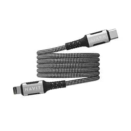 Кабель Havit CB6298 PD30W USB-C - Lightning 1 м чорний (HV-CB6298) - мініатюра 2