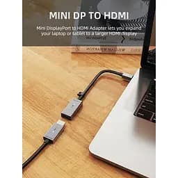 Кабель-перехідник CableTime mini DisplayPort (M) - HDMI (M), 4K/60Hz, 0.15 м (CP26A) - мініатюра 2