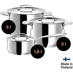 Каструля Fiskars All Steel з кришкою 3 л (1023766) - мініатюра 5
