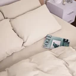Комплект постільної білизни MirSon Фланель 007 Milk 160х220 см молочний (2200009650659) - мініатюра 7