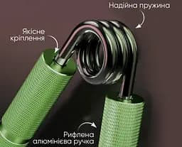 Кістьовий еспандер EasyFit Hand Grip PRO 91 кг зелений (200 lb) (EF-1902-200) - мініатюра 3