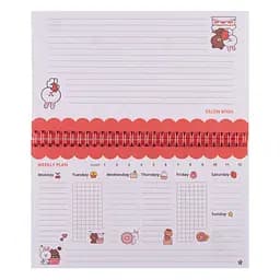 Планінг настільний на гребeні Yes Line Friends 25х15 см 52 аркуша (252180) - мініатюра 3