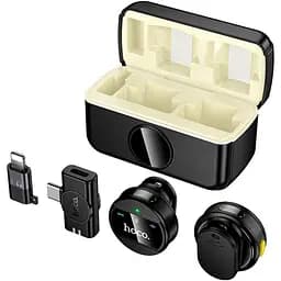 Микрофонная радиосистема Hoco L22 Bright Lightning/USB-C Black (6942007663151) [158613]