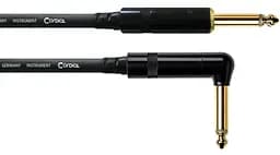 Инструментальный кабель Jack 6,3 - Jack 6,3 угловой Cordial CCI 9 PR