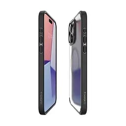 Чехол Spigen Ultra Hybrid MagSafe для iPhone 15 Pro Frost Black (ACS06720) + защитное стекло - мініатюра 6