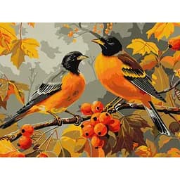 Картина за номерами "Пташки в саду" ©art_selena_ua KHO6638, 30х40 см