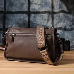 Жіноча сумка Vintage через плече з натуральної шкіри 27х18х11 см sum0027627 - мініатюра 10