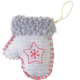 Підвіска ялинкова Yes! Fun Рукавичка з зірочкою 9х8 см сіра (973473)