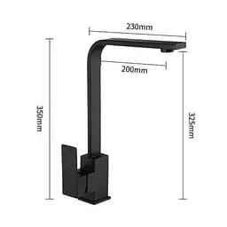 Змішувач для кухні Wezer PRO4A-02-BLACK, Чорний матовий - мініатюра 4