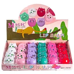 Бальзам для губ Romantic Bear Lip Balm Увлажняющий котик HF-8015/ LS830 (6 шт. в ассортименте)