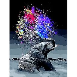 Картина за номерами ZiBi Art Line Слоненя 40х50 см (ZB.64257)