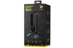Підставка 3 в 1 для гарнітури 2E GAMING Headset Stand RGB USB Black (2E-GST310UB) - мініатюра 2