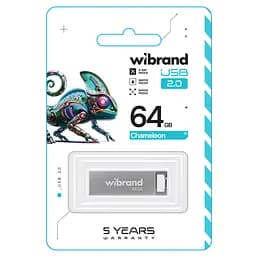 USB Flash Wibrand USB 2.0 Chameleon 64Gb Silver - мініатюра 2